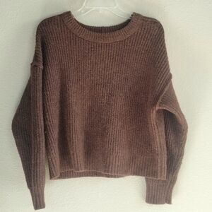 American Eagle Size Small Cozy Brown Knit Sweater